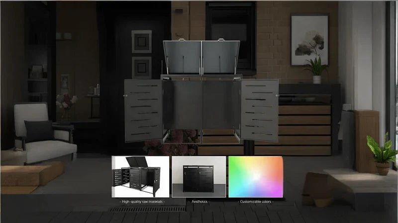 Outdoor Storage Boxes & Garbage Can Enclosures - AutoToolCabinets