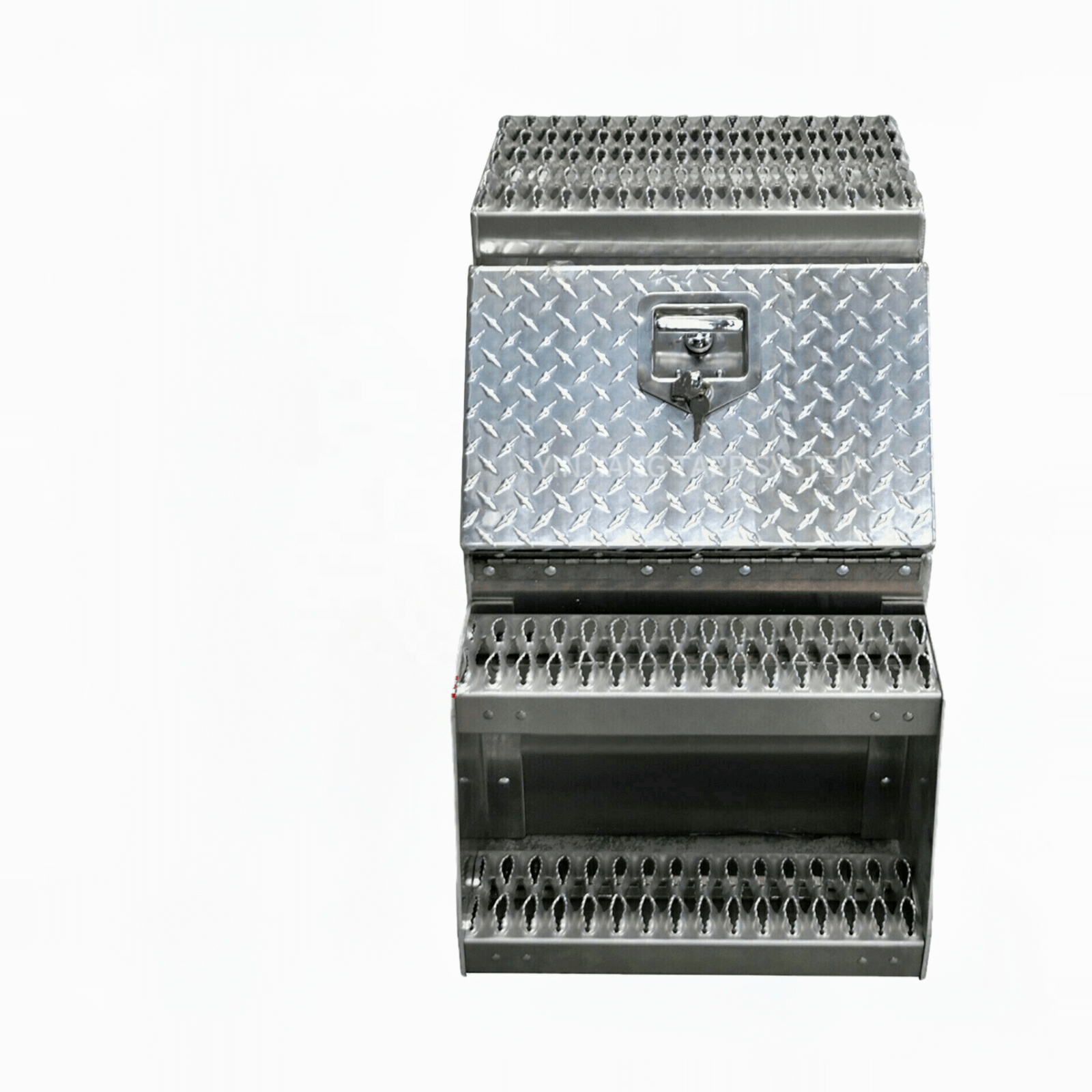 SEO-Optimized Product Title Lanshuo Heavy Duty Aluminum Step Tool Box | Storage Case for Flatbed Trailers & Pickup Trucks | Waterproof & Moisture-proof Truck Accessories | Model 201031