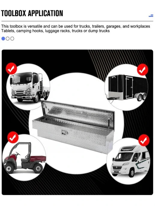 201016 aluminum side-mount toolbox application graphic for trucks, trailers, garages and vans