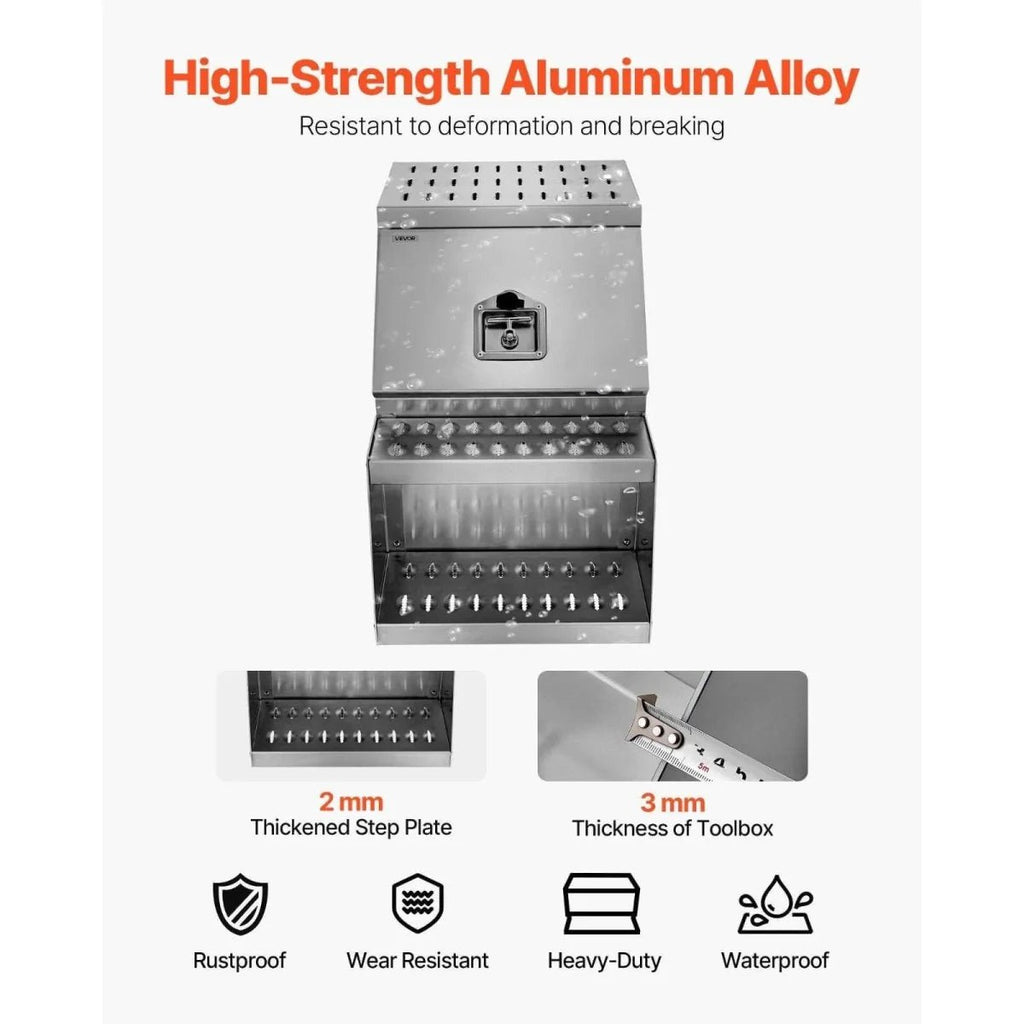 201020 step tool box material graphic highlighting thick aluminum alloy and weather resistance