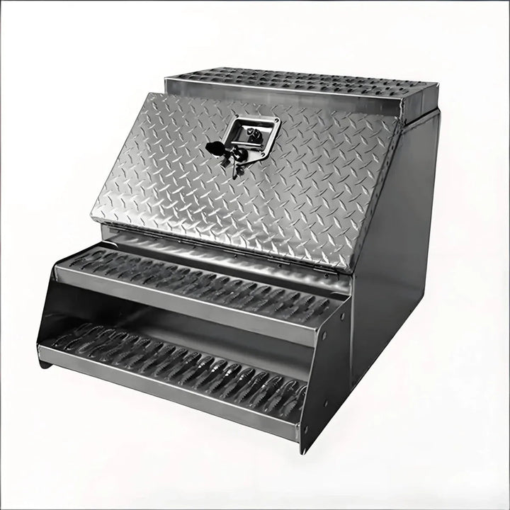 201031 Aluminum Flatbed Truck Step Tool Box