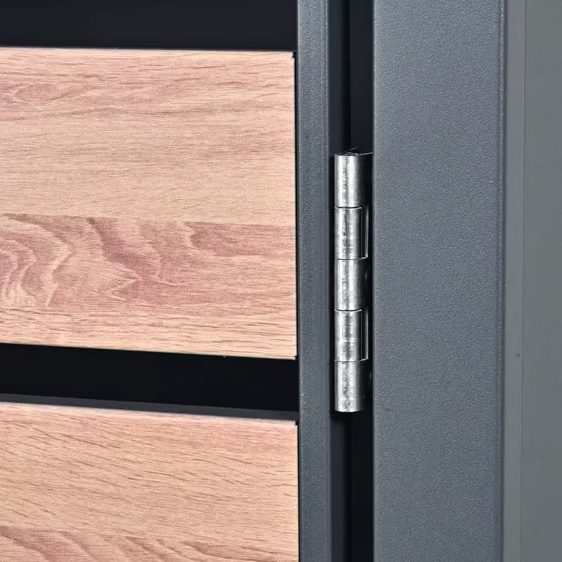 GS-4 Industrial Outdoor Garbage Can Cabinet | 1.32m Wide Dual-Door Metal Recycling Station | Galvanized Steel Trash Bin Enclosure for Parks & Commercial Use