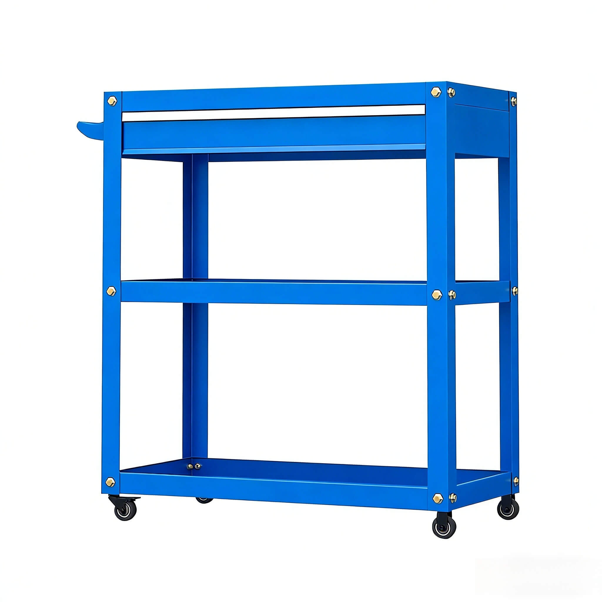 Industrial 3-Layer Mobile Tool Cart | 300KG Heavy-Duty Cold-Rolled Steel Repair Trolley | Modular Workshop Maintenance Organizer | Model GJC09-GJC20