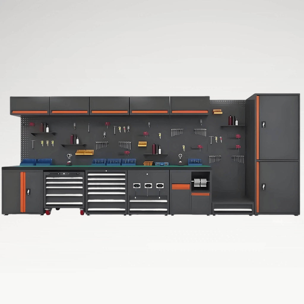 Workbench Heavy Duty Steel Tool Cabinets Metal Tool Storage Garage Cabinets System