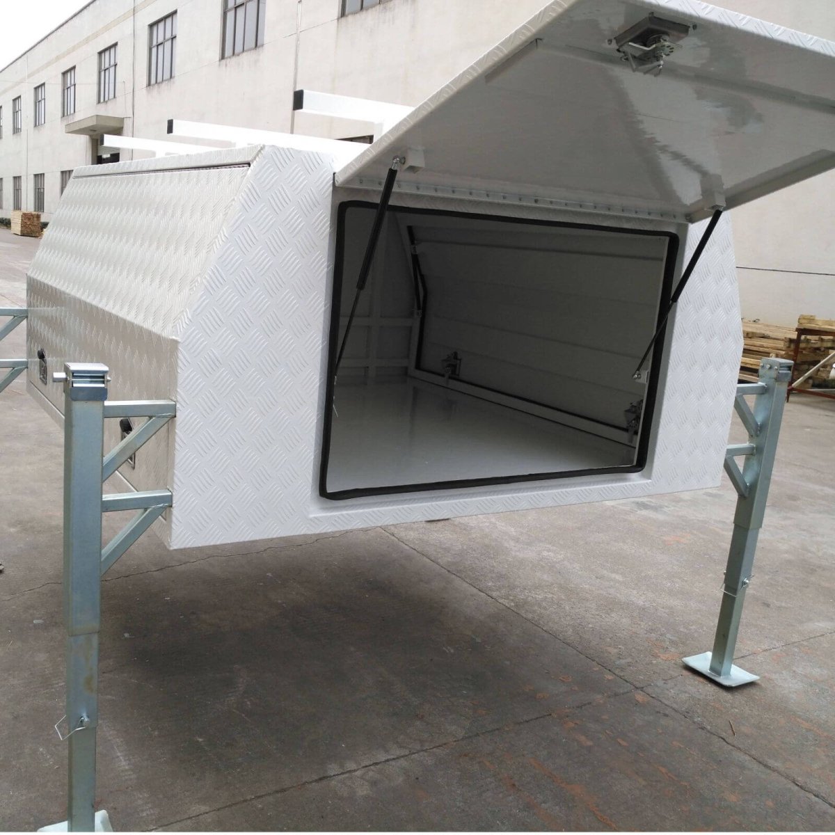 Caravan Toolbox Custom Aluminium Checker Plate Toolbox Portable Ute Canopy Toolbox - AutoToolCabinets