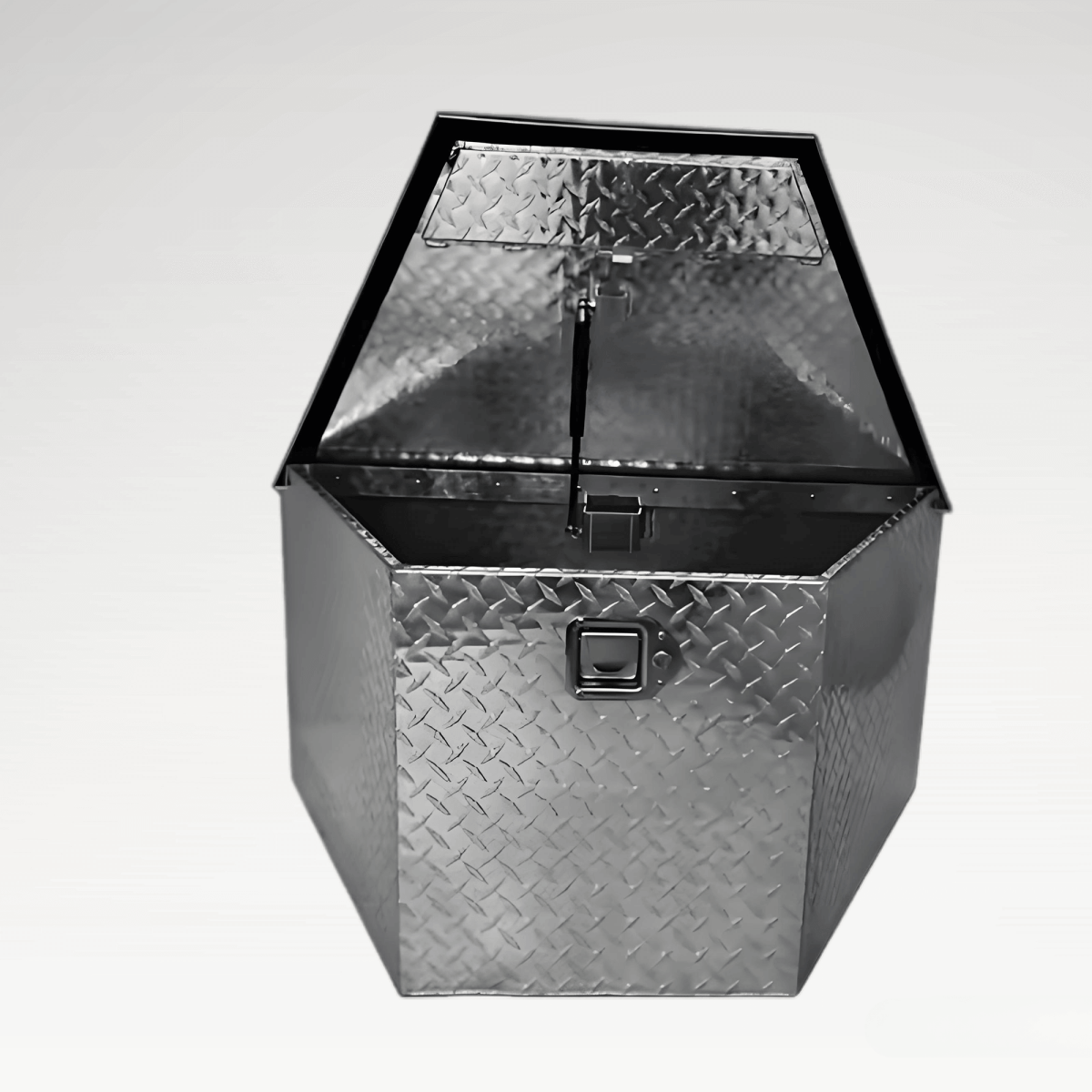 Convenient Aluminum Alloy Truck Toolbox with Lid Trailer Tongue Box Tool Storage Solution - AutoToolCabinets