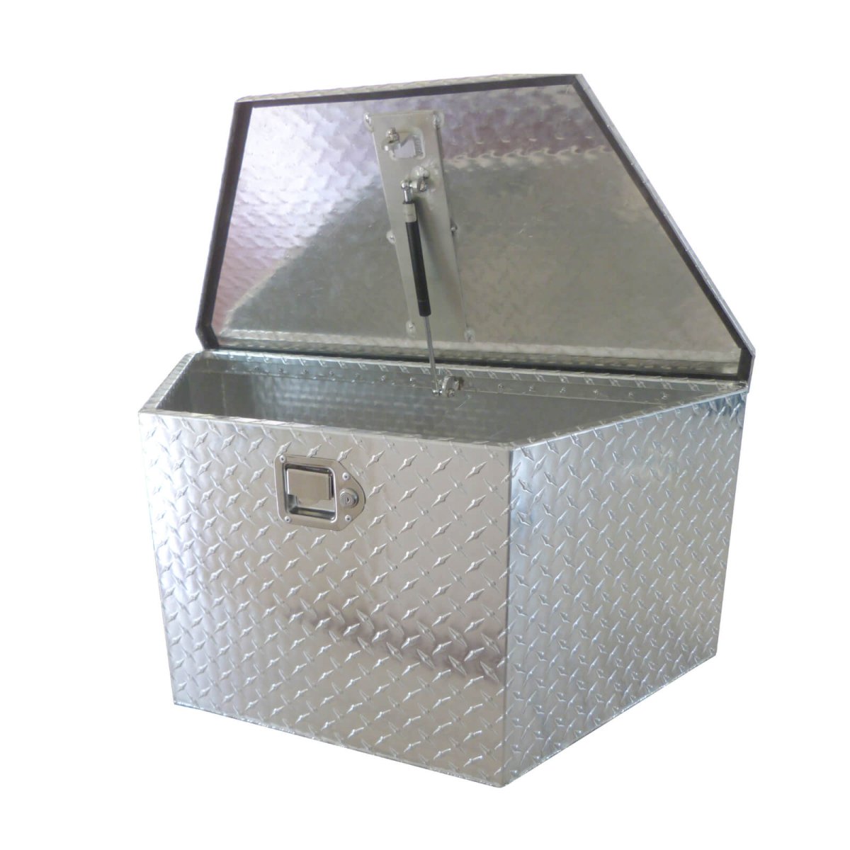 Convenient Aluminum Alloy Truck Toolbox with Lid Trailer Tongue Box Tool Storage Solution - AutoToolCabinets