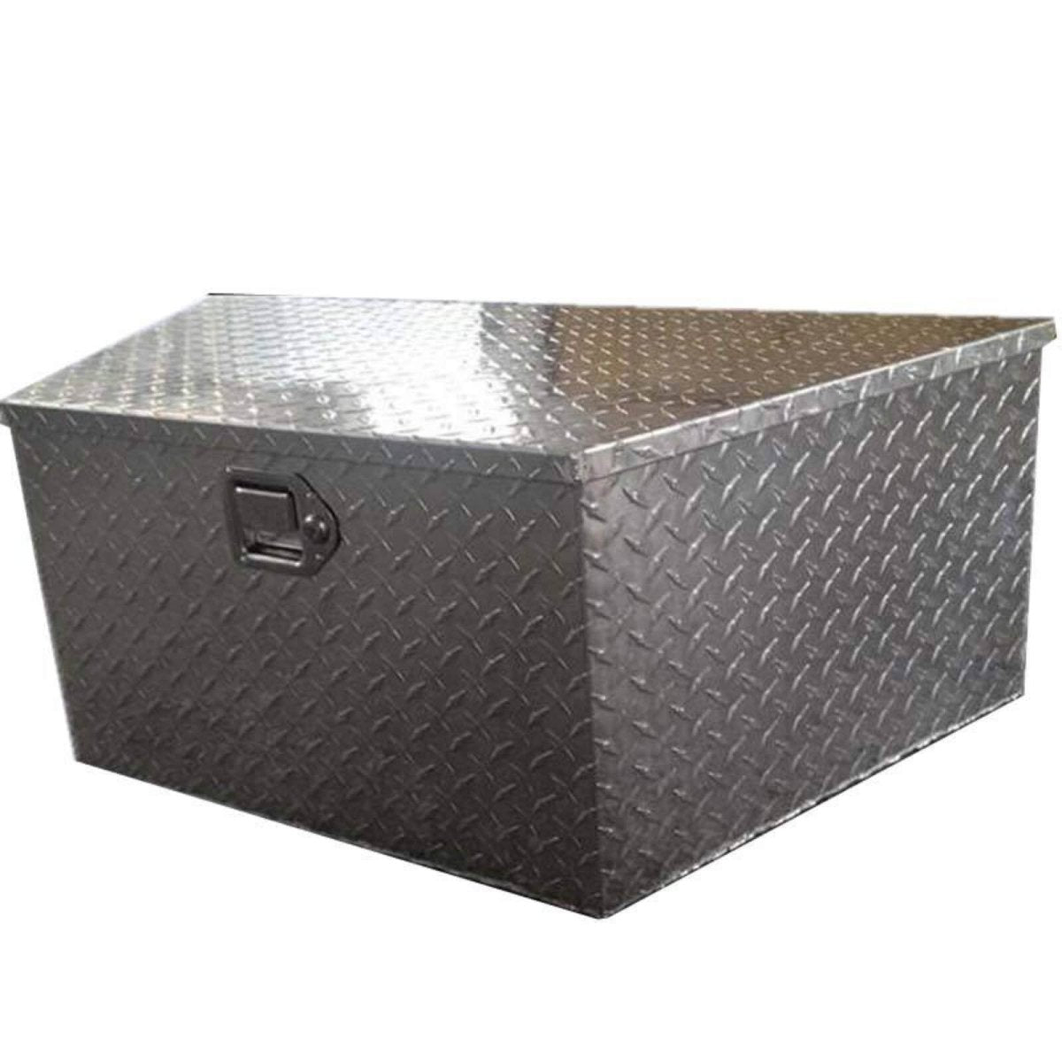 Convenient Aluminum Alloy Truck Toolbox with Lid Trailer Tongue Box Tool Storage Solution - AutoToolCabinets