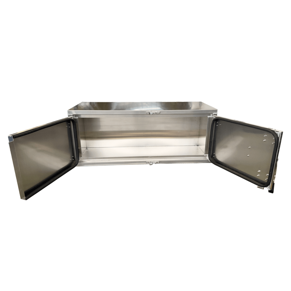 Customizable Heavy Duty Aluminum Tool Box for Flatbed Truck & Trailer — 60”x24”x24” / Multiple Sizes Available - AutoToolCabinets