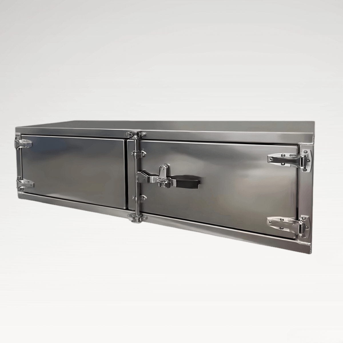 Customizable Heavy Duty Aluminum Tool Box for Flatbed Truck & Trailer — 60”x24”x24” / Multiple Sizes Available - AutoToolCabinets