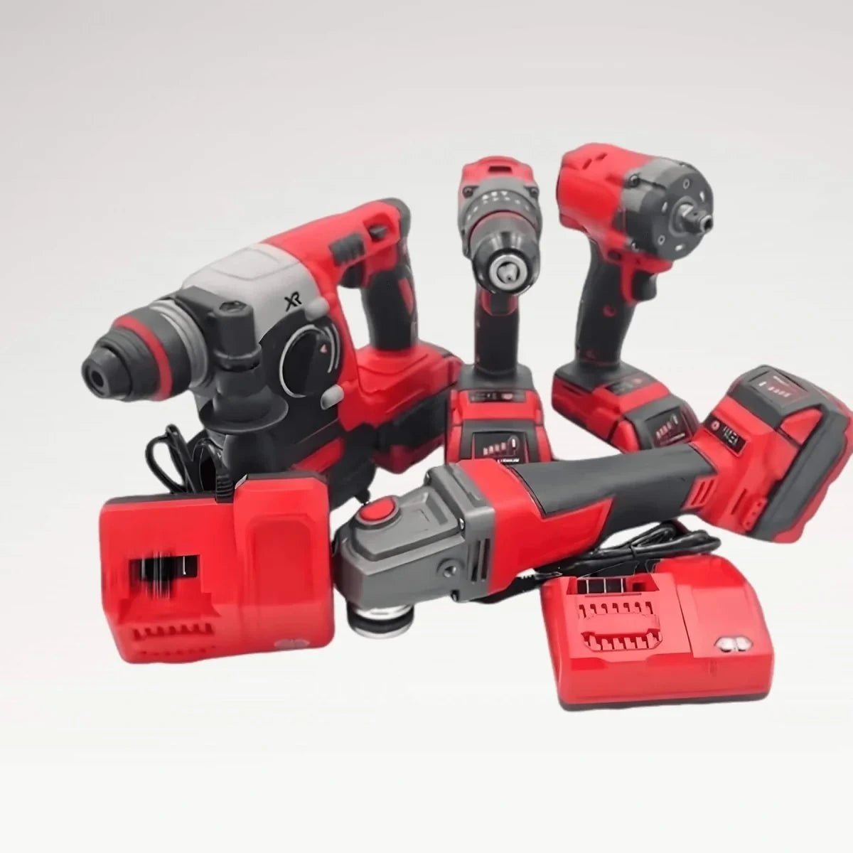 GJTZ-33 4 in 1 cordless power tool kit with drill impact wrench and battery tools