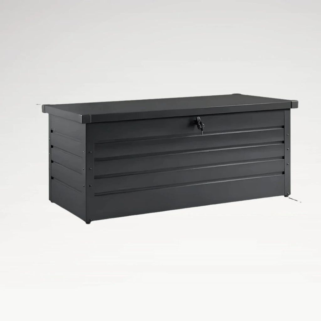 GS-3 Lockable Metal Outdoor Storage Box – Galvanized Steel Deck Box - LANSHUO