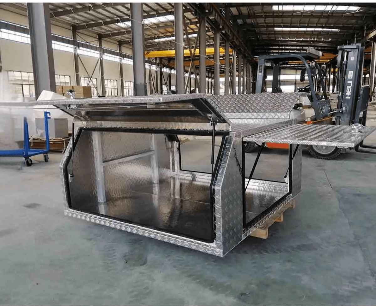 Manufactured Big Aluminum Truck Canopy Tool Box with Drawers Aluminium Step Bar Tool Box Case - Sells - AutoToolCabinets