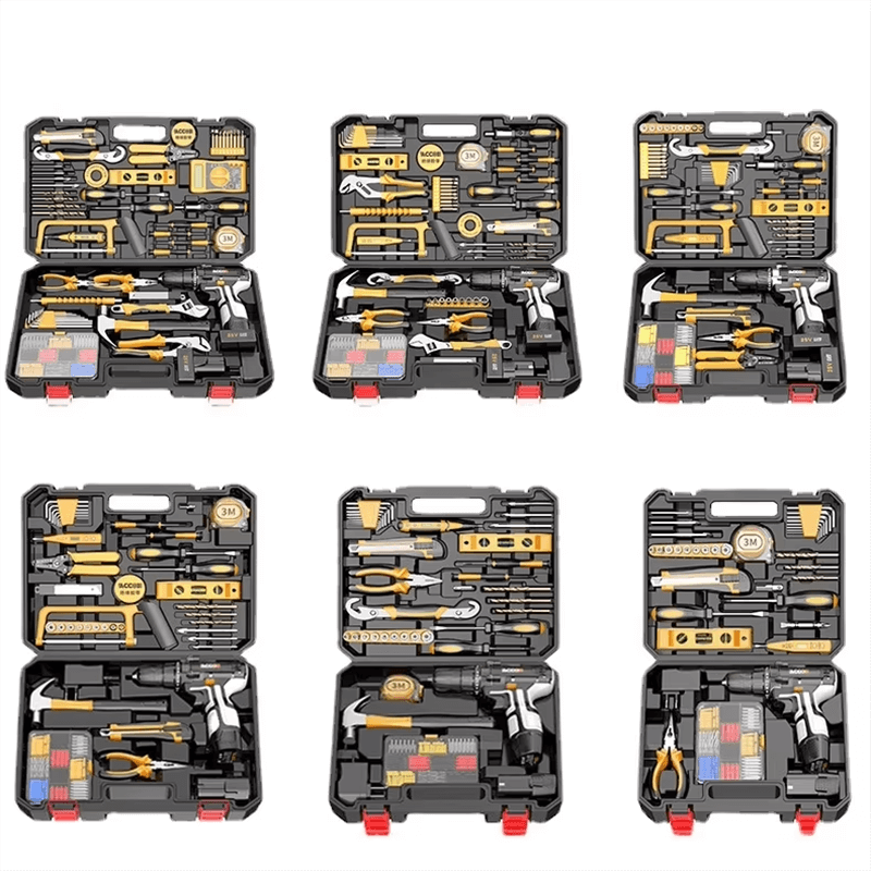 Multi - functional Household Tool Set | 26 - Piece Cordless Drill Combo Kit | Woodworking & Home Improvement Tool Box with Lithium Battery | Model GJTZ - 26 - AutoToolCabinets