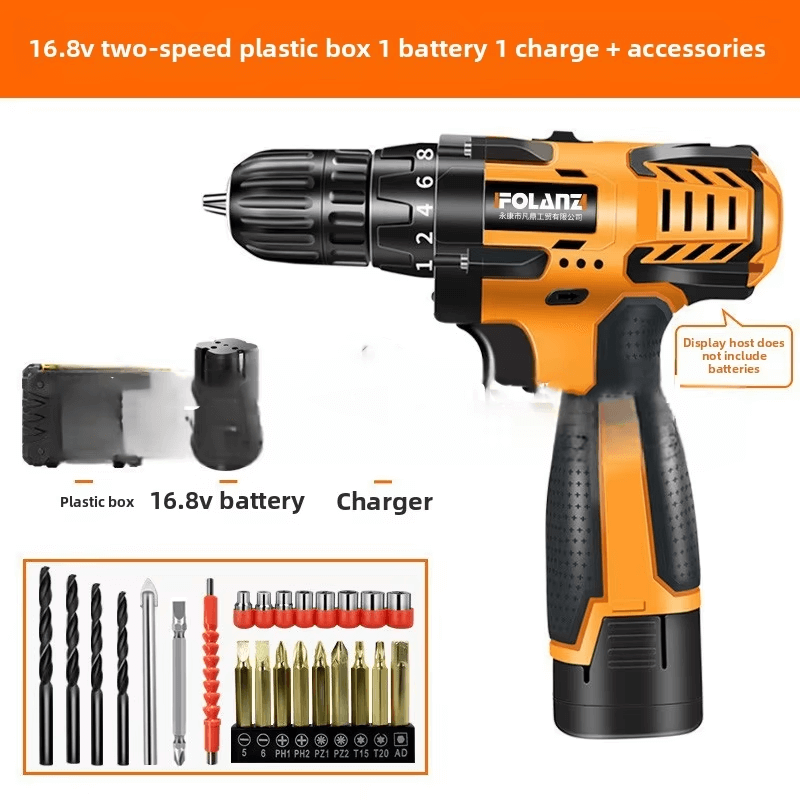 Multi - functional Household Tool Set | 26 - Piece Cordless Drill Combo Kit | Woodworking & Home Improvement Tool Box with Lithium Battery | Model GJTZ - 26 - AutoToolCabinets