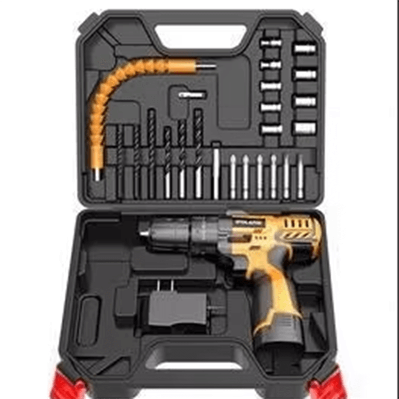 Multi - functional Household Tool Set | 26 - Piece Cordless Drill Combo Kit | Woodworking & Home Improvement Tool Box with Lithium Battery | Model GJTZ - 26 - AutoToolCabinets