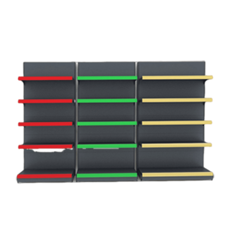 PBD - 21 Industrial Single - Sided Supermarket Shelves | 2.5m Tall Retail Display Rack | 2.5mm Heavy - Duty Steel Gondola Shelving | 100kg Capacity Grocery Shelving System - AutoToolCabinets