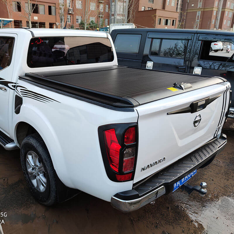 Retractable Aluminum Roller Shutter for Isuzu D - Max | Pickup Truck Tonneau Cover with Side Railing | Anti - Theft & Waterproof Bed Lid | Model PKXG - 12 - AutoToolCabinets